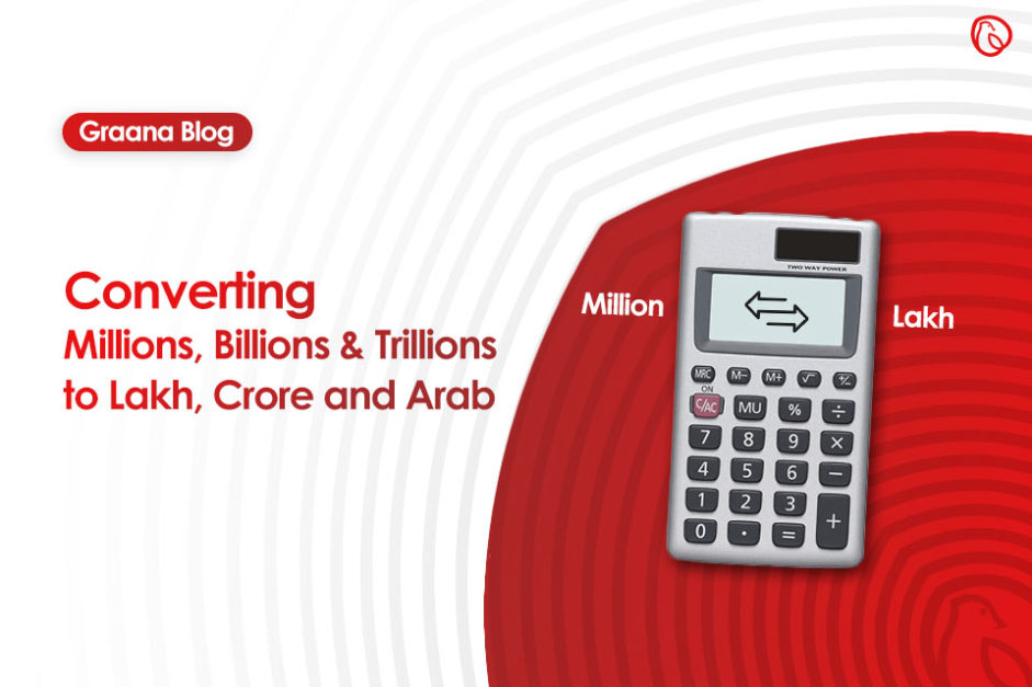 Convert Million, Billion, and Trillion into Lakh, Crore and Arab