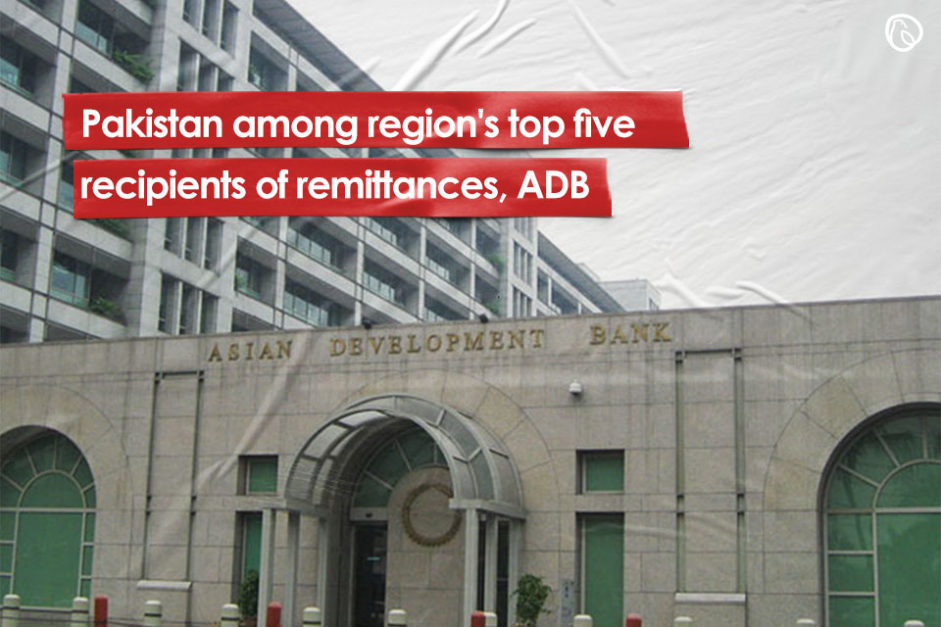 ADB ranks Pakistan among five major recipients of remittances