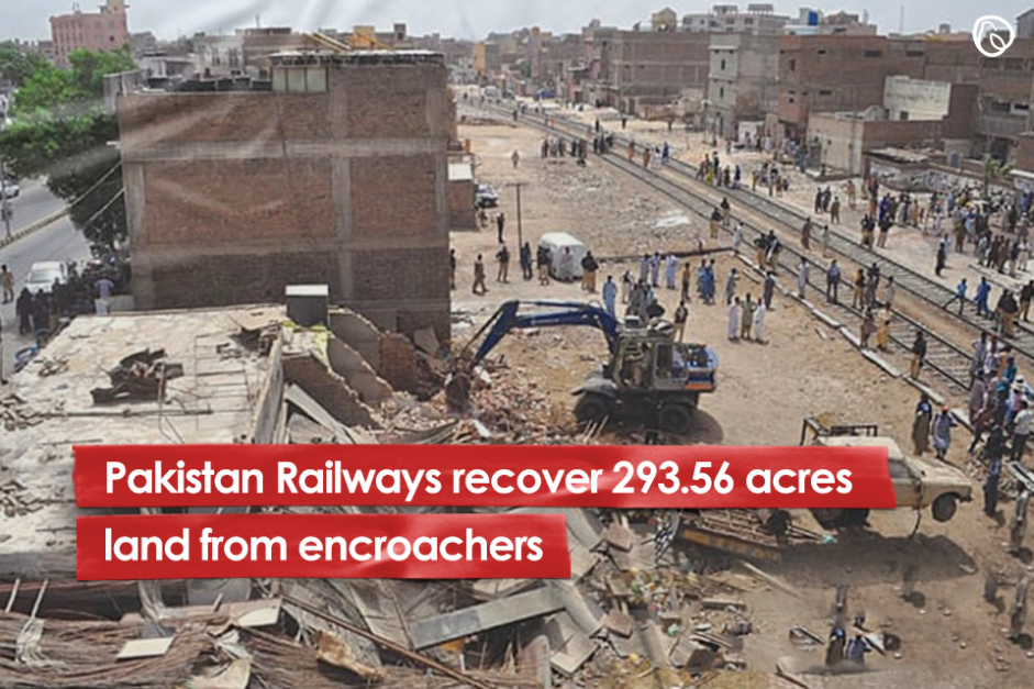 Pakistan Railways recover 293.56 acres land from encroachers