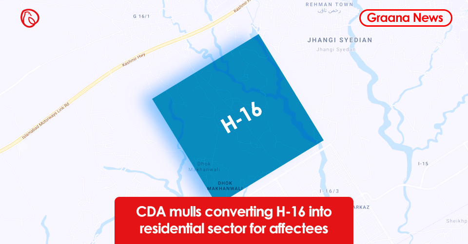CDA mulls converting H-16 into residential sector for affectees