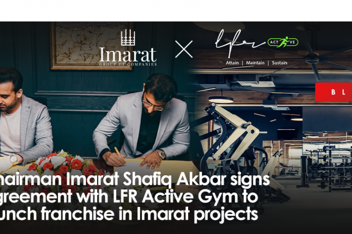 Chairman Imarat Shafiq Akbar signs agreement with LFR Active Gym to launch franchise in Imarat projects