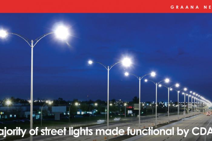 Majority of street lights made functional by CDA