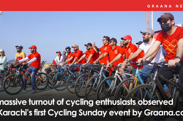 A massive turnout of cycling enthusiasts observed at Karachi’s first Cycling Sunday event by Graana.com