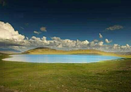  this is an image of Sheosar lake at Deosai National Park