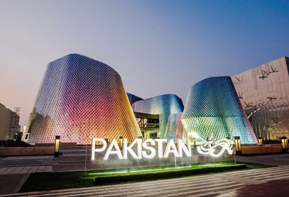 Pakistan Pavilion lighted up in colourful lights at Dubai Expo 22