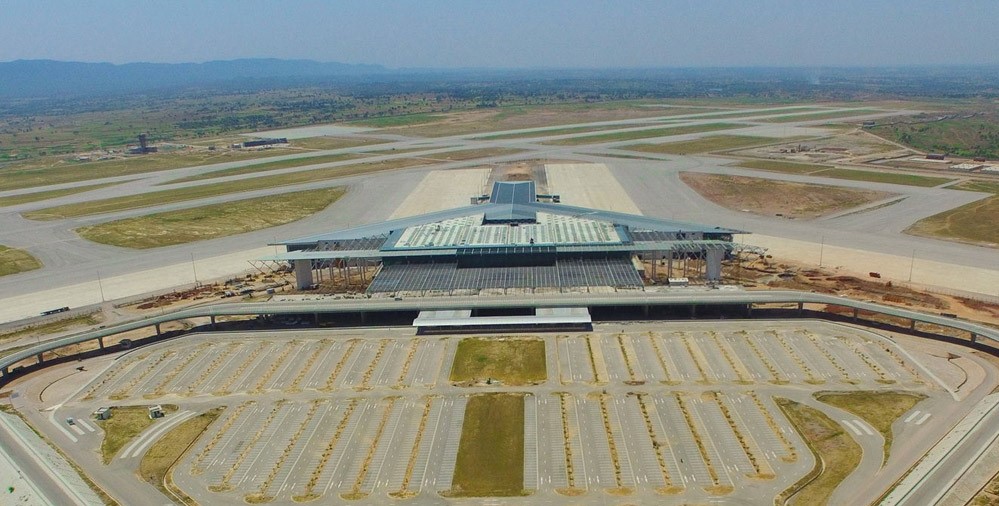Drone shot of the Islamabad International Airport