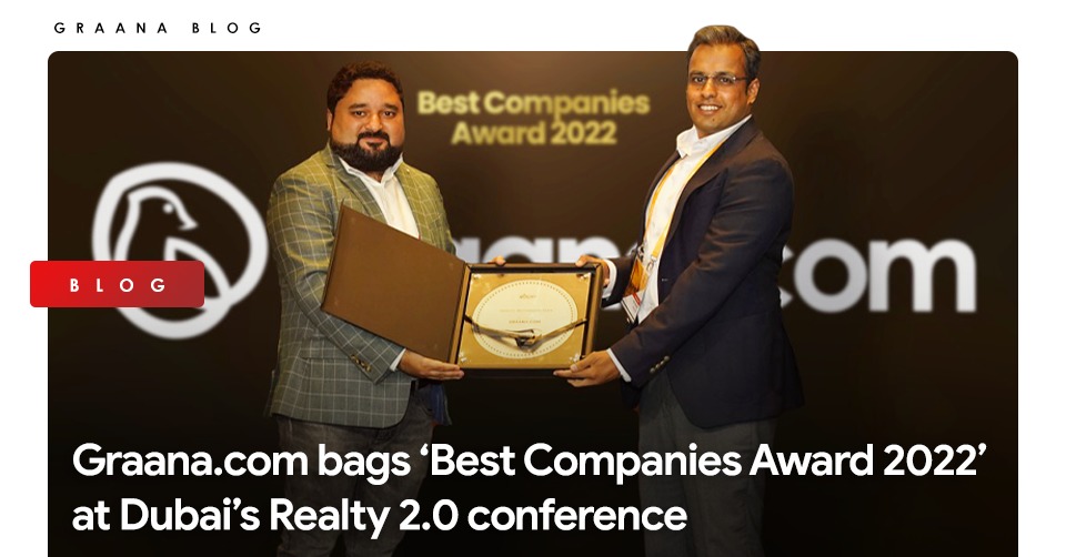 Graana.com wins ‘Best Companies Award 2022’ at Dubai’s Realty 2.0 conference