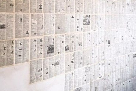 This is an imaghe of wallpaper made using old book pages 