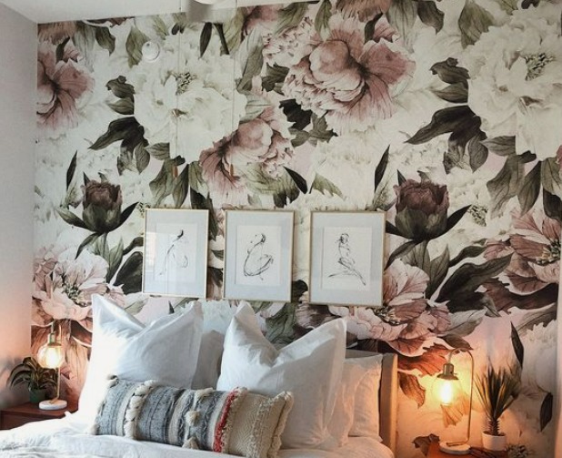this is an image of a bedroom wallpaper