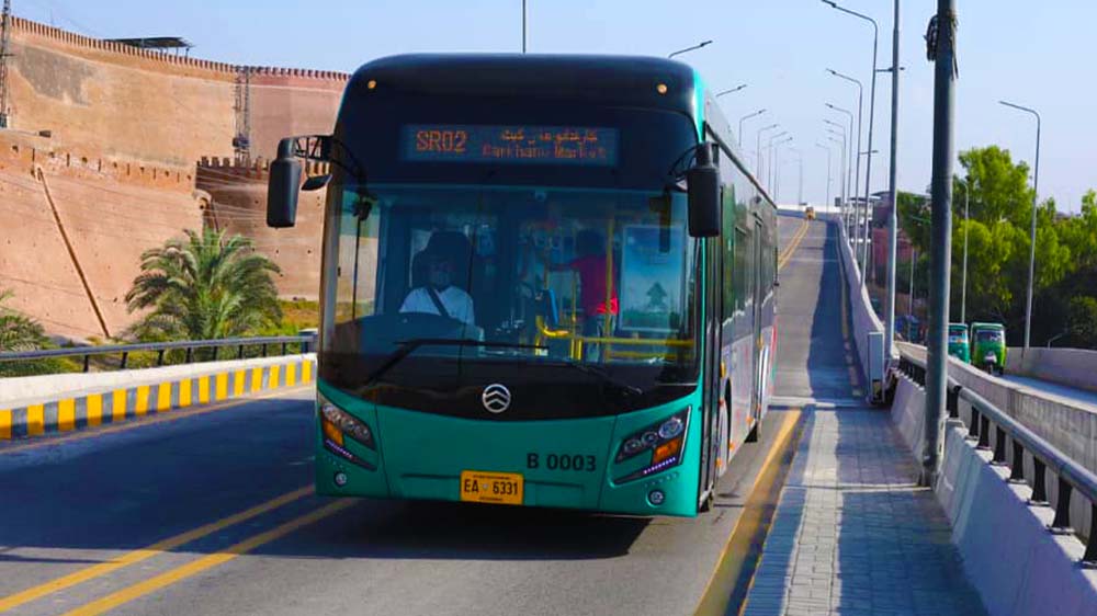 BRT Bus on road