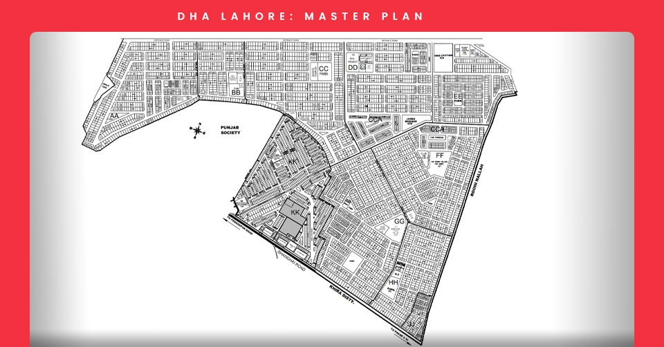 The Master Plan of Phase 4 of DHA Lahore