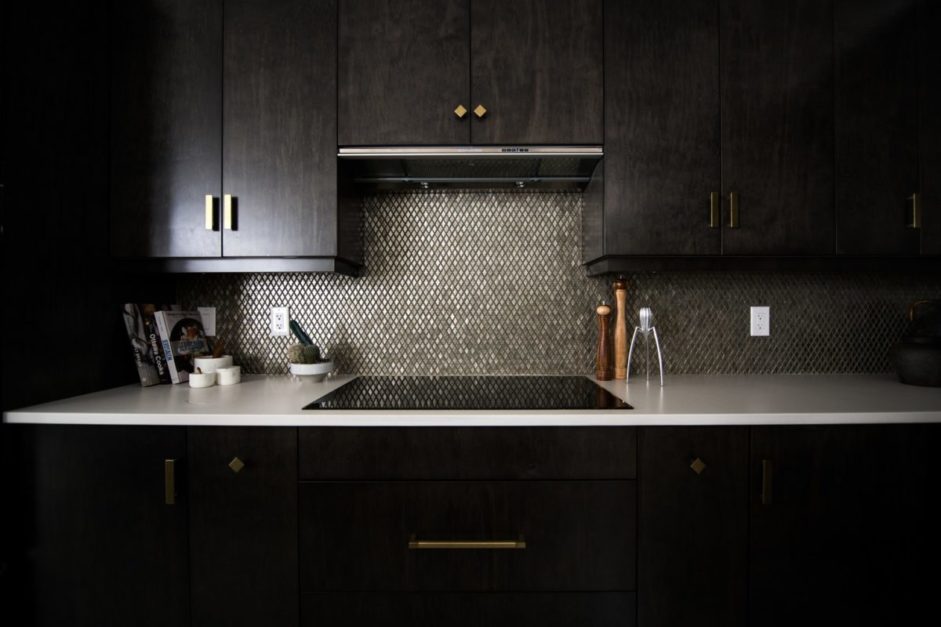 choose an ouit of the box backsplash to add character to the kitchen