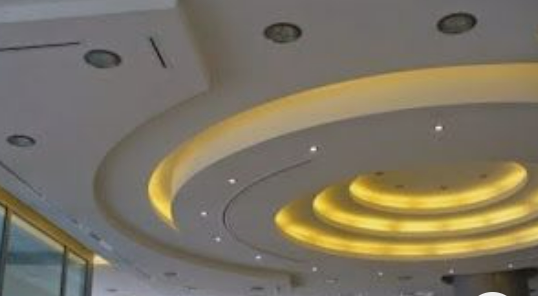 a circlle false ceiling of a room