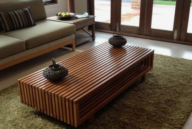 A Coffee table which is a part of dark furniture living room ideas