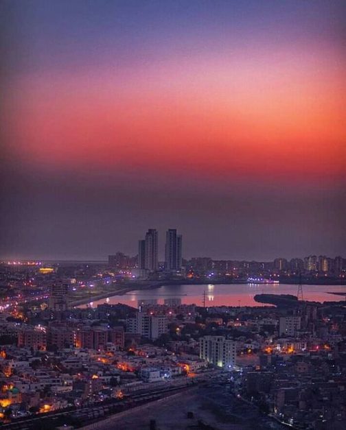 Landscape picture of karachi at night