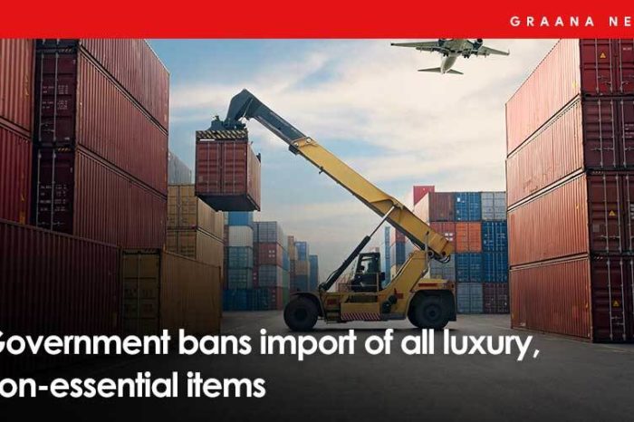 Government bans import of all luxury, non-essential items