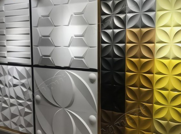 Different patterns and types of PVC panels displayed in one frame
