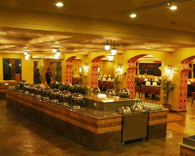 Interior of Rangoli restaurant in Karachi