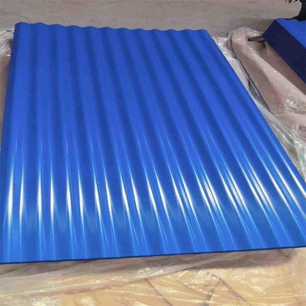 a blue coloured Polyester Painted Sheet