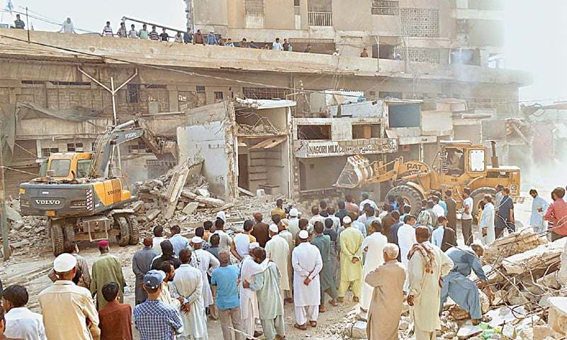 Demolition of houses during Karachi anti-encroachment drive