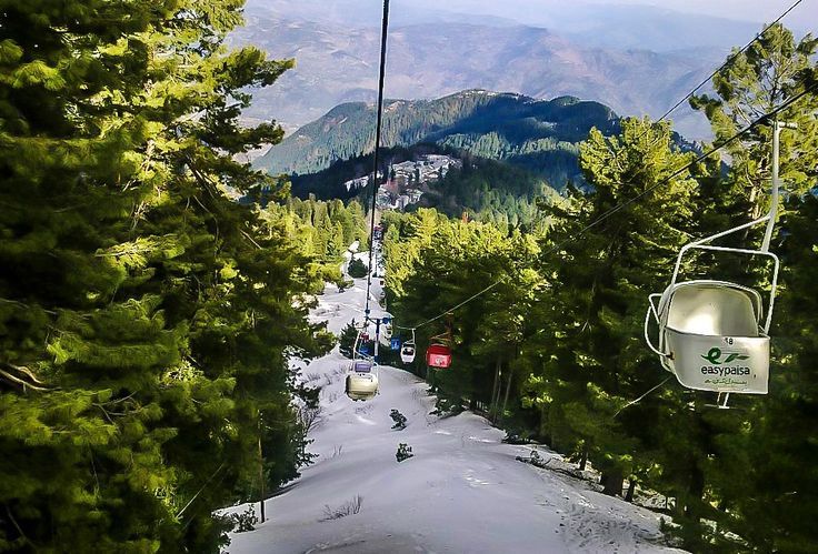 Ayubia chair lift in winters