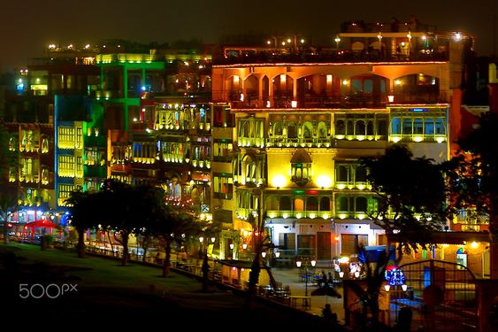 Old Anarkali Food Street in Lahore Lighting at Night