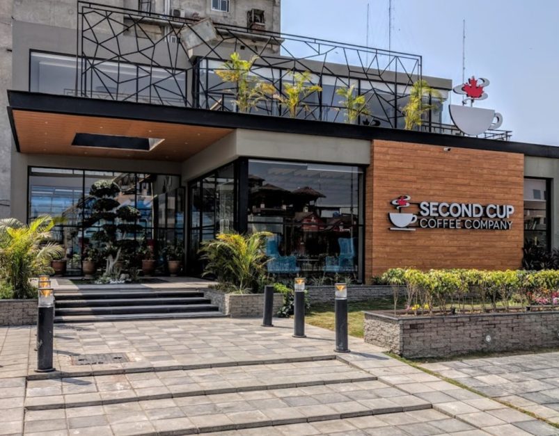 Entrance of Second Cup Cafe in Faisalabad