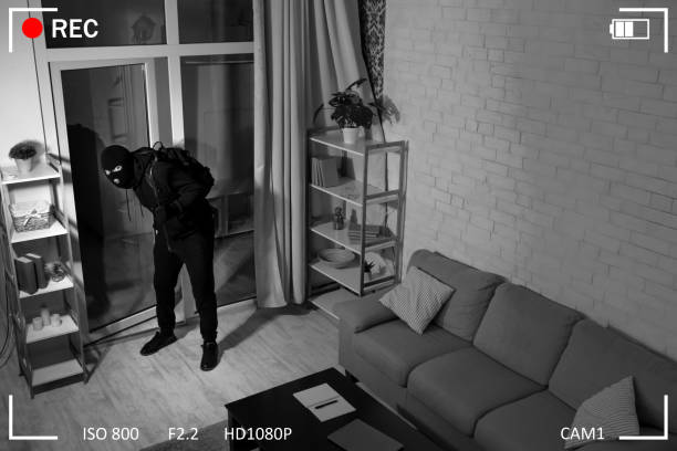 گھر میں داخل ہونے پر سیکیورٹی کیمرے میں نظر آنے والا چور