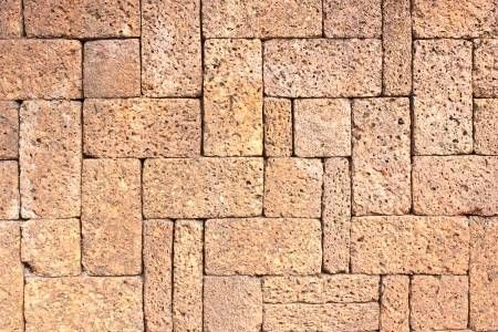 Laterite brick wall