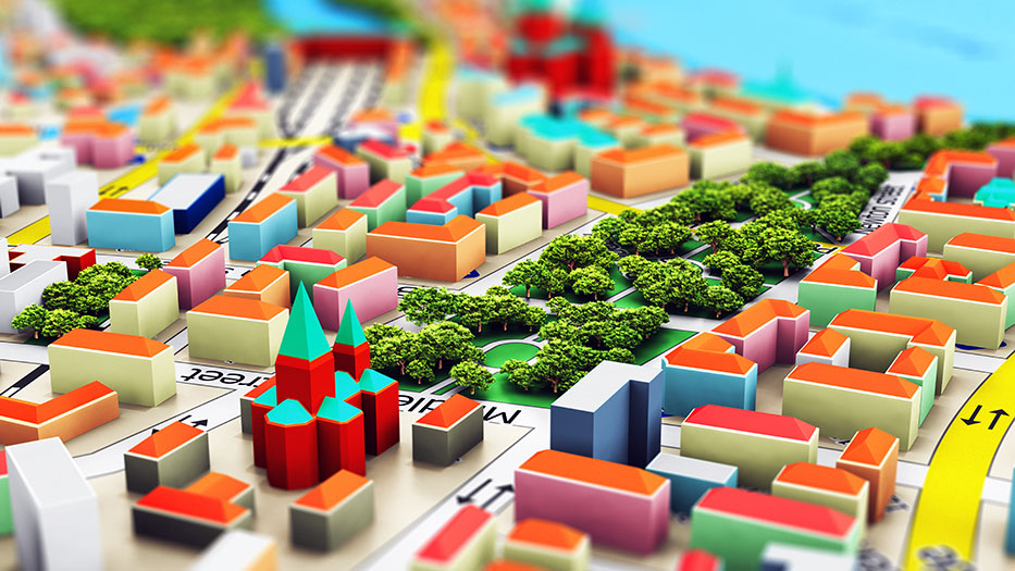 A model of urban development
