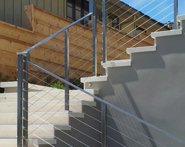 rainier cable steel railing design of outdoor stairs