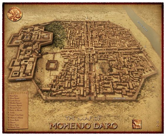 Map of Mohenjo Daro