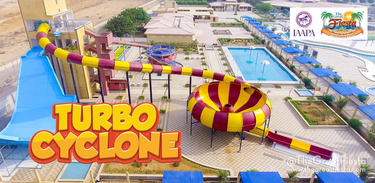Picture showing Turbo Cyclone water ride at Great Fiesta Family Water Park