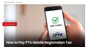 PTA Verified logo on a mobile phone to represent PTA Mobile Registration Tax