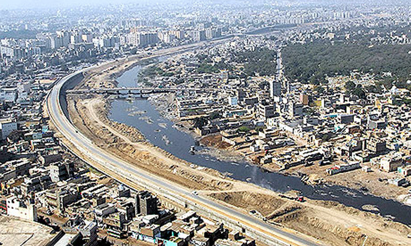 ariel view of Lyari Express way Karachi