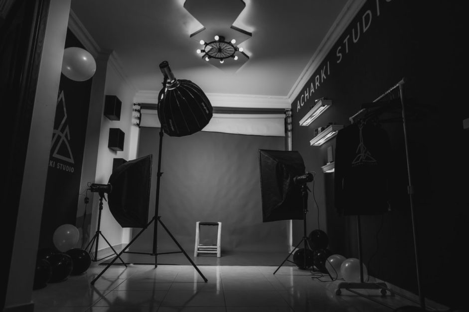 Home Photography studio with different equipment's