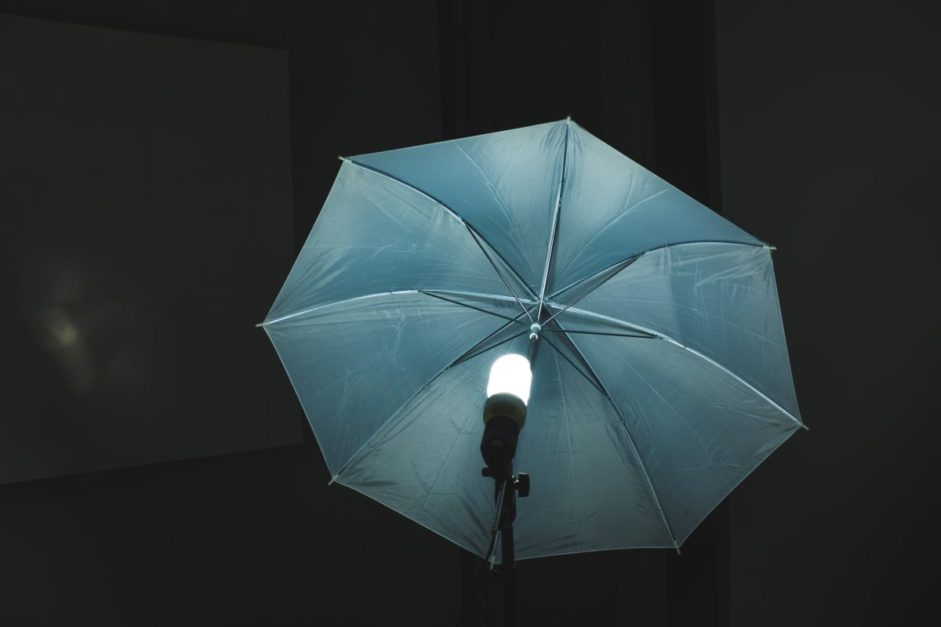 Studio Umbrella in photography studio 