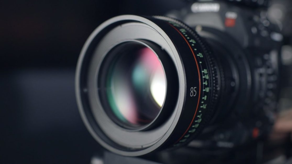 DSLR camera with CN-E 85mm Prime lens
