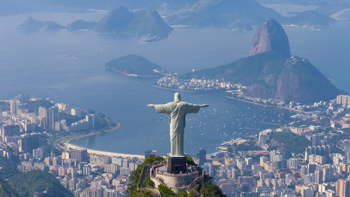 a statue of Christ The Redeemer - Brazil